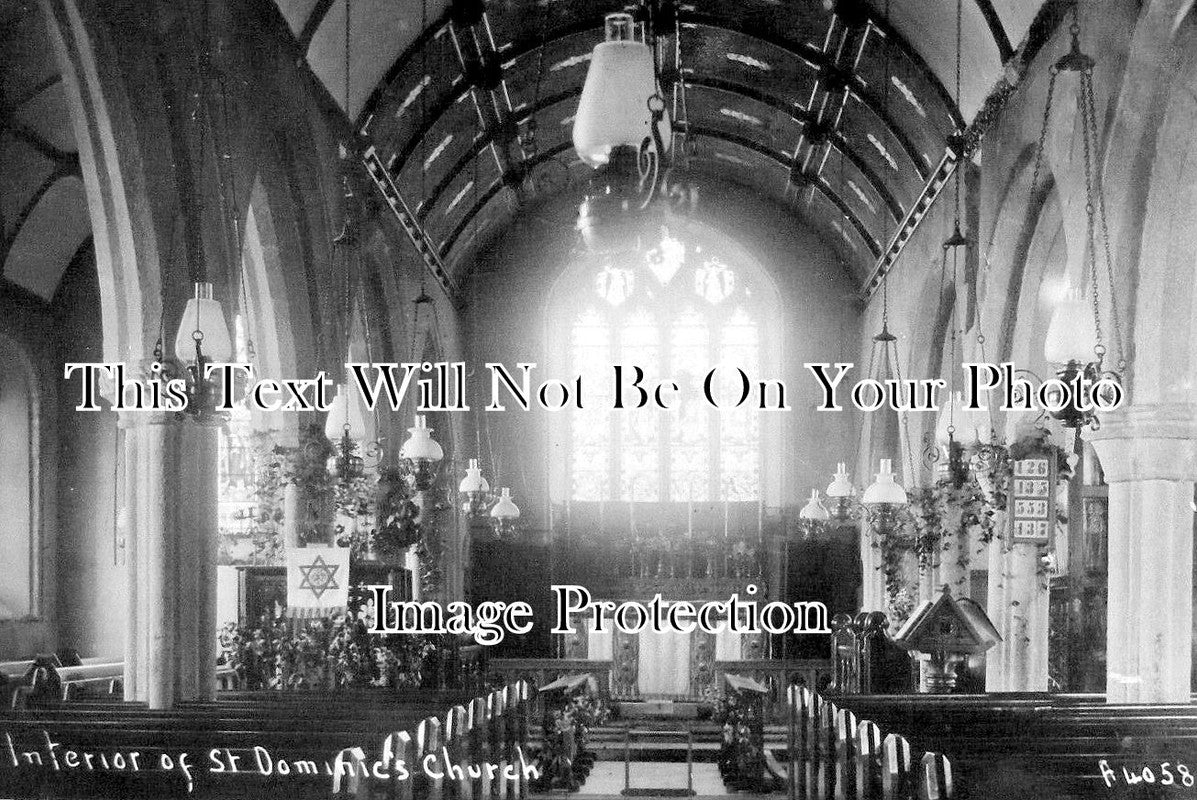 CO 4368 - Interior Of St Dominic Church, Cornwall c1939