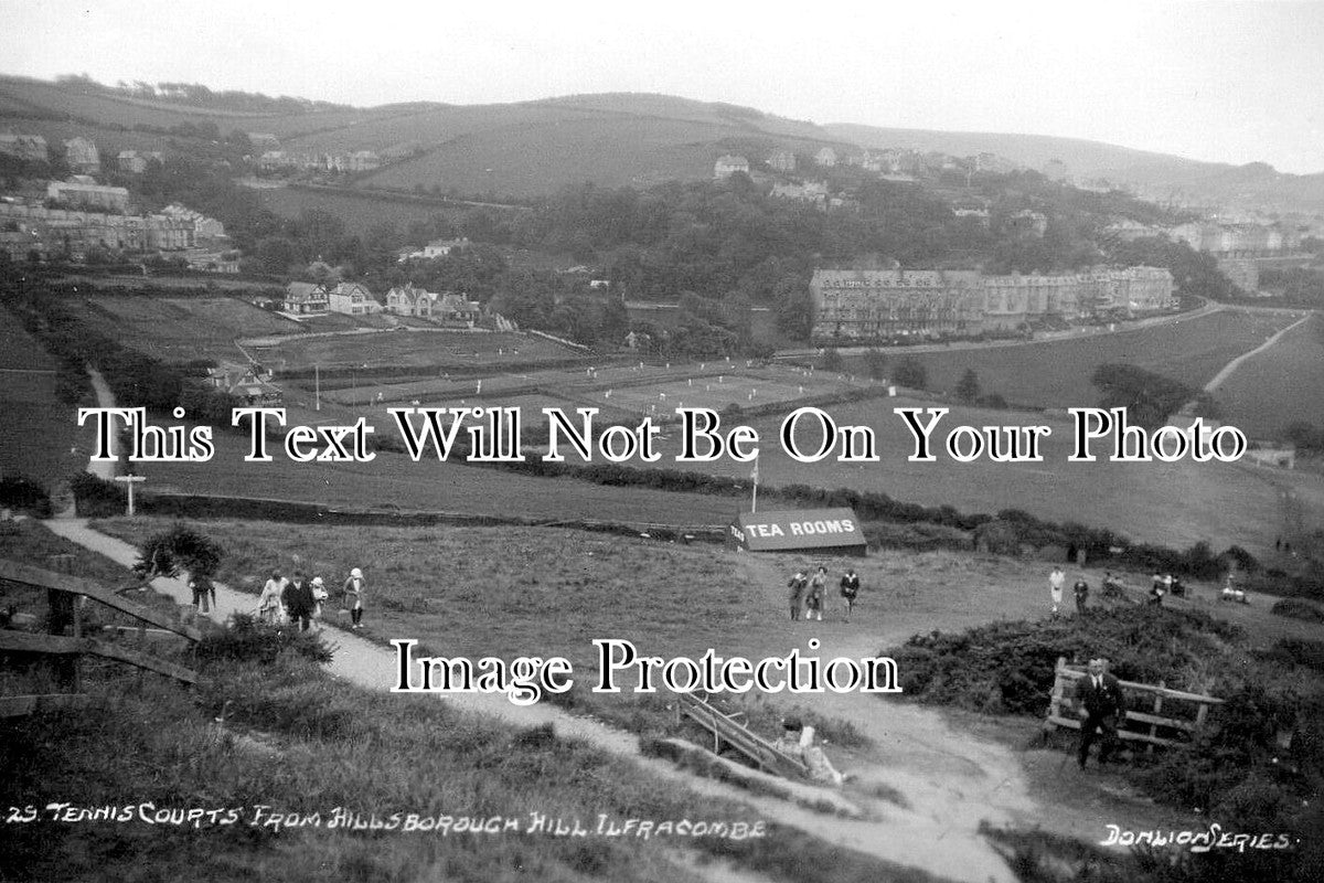 DE 4609 - Tennis Courts From Hillsborough Hill, Ilfracombe, Devon