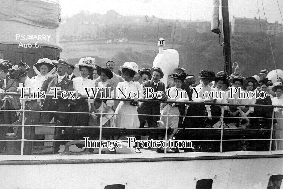 DE 4621 - On Board Paddle Steamer Barry, Ilfracombe, Devon c1909