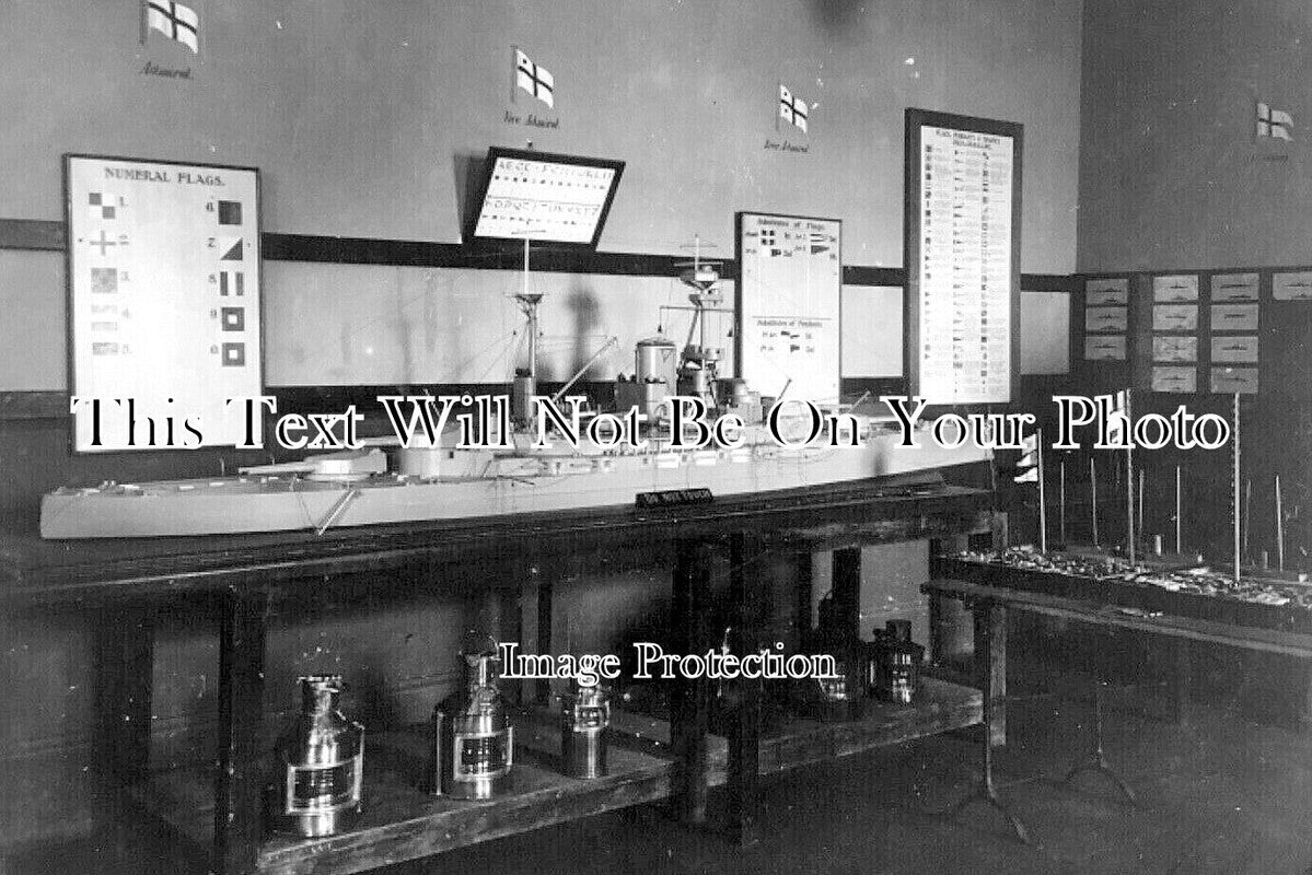 HA 5785 - HMS St Vincent Battleship Model, Gosport, Hampshire c1929