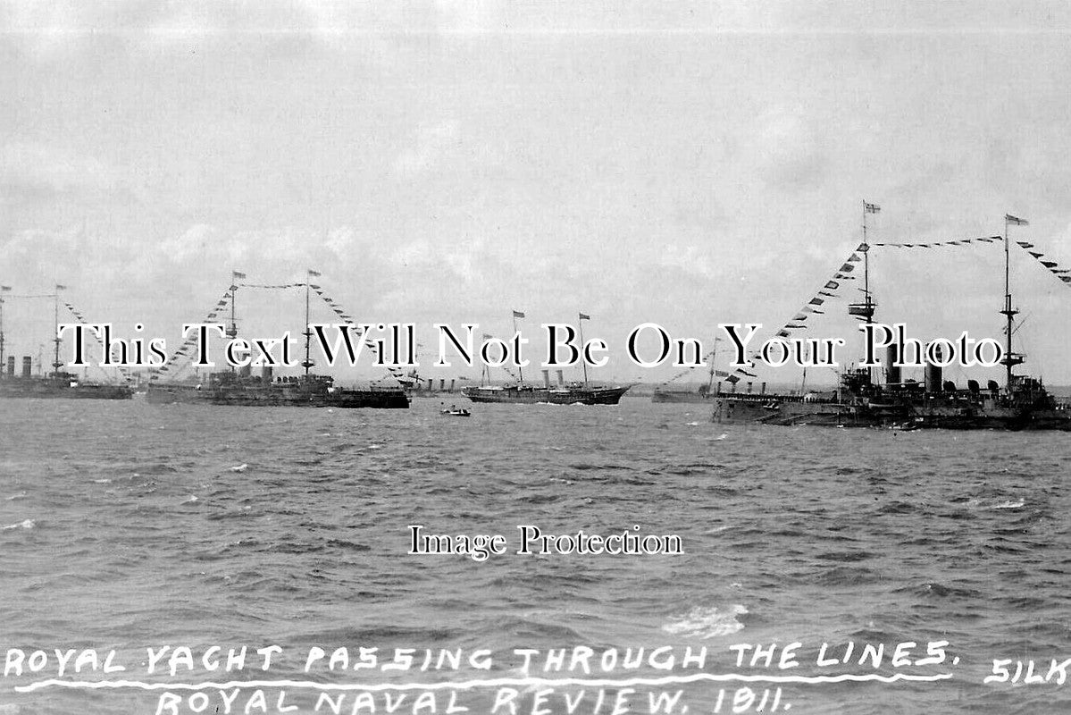 HA 5913 - Royal Yacht Passing The Lines, Portsmouth, Hampshire 1911