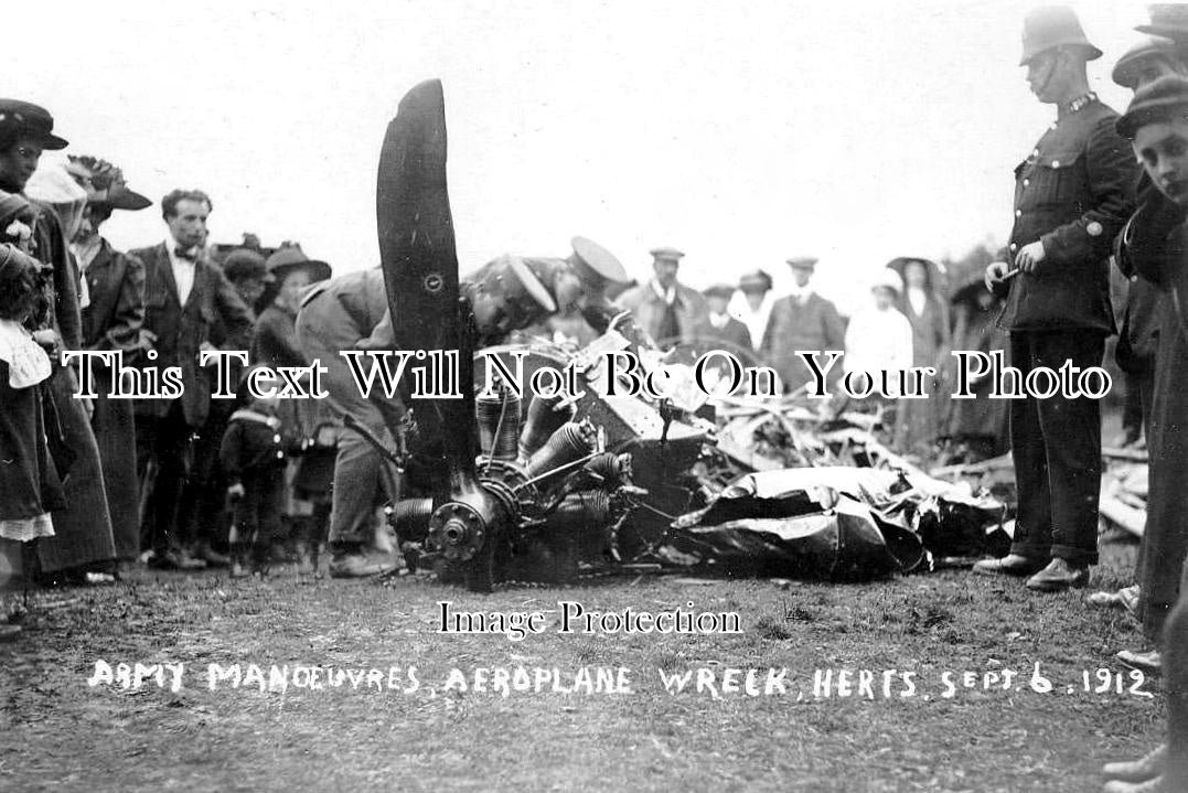 HF 2532 - Army Aeroplane Crash Wreck, Hertfordshire 1912