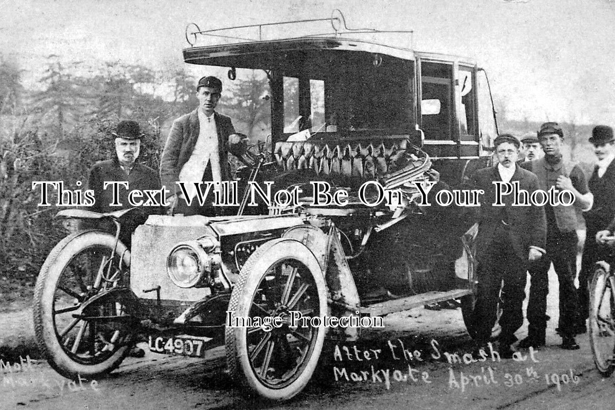 HF 2553 - Car Accident Smash At Markyate, Hertfordshire 1906