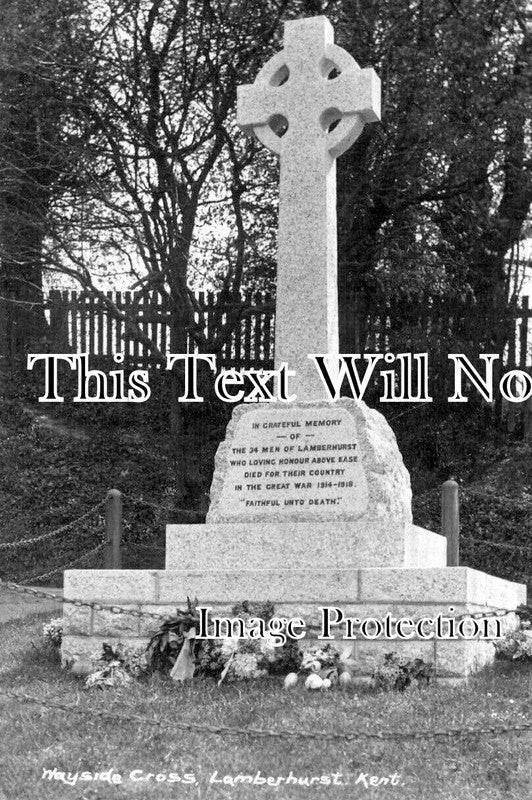 KE 6372 - Wayside Cross War Memorial, Lamberhurst, Kent WW1