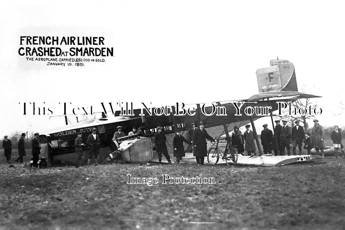 KE 6397 - French Aircraft Aeroplane Crash, Smarden, Kent 1931