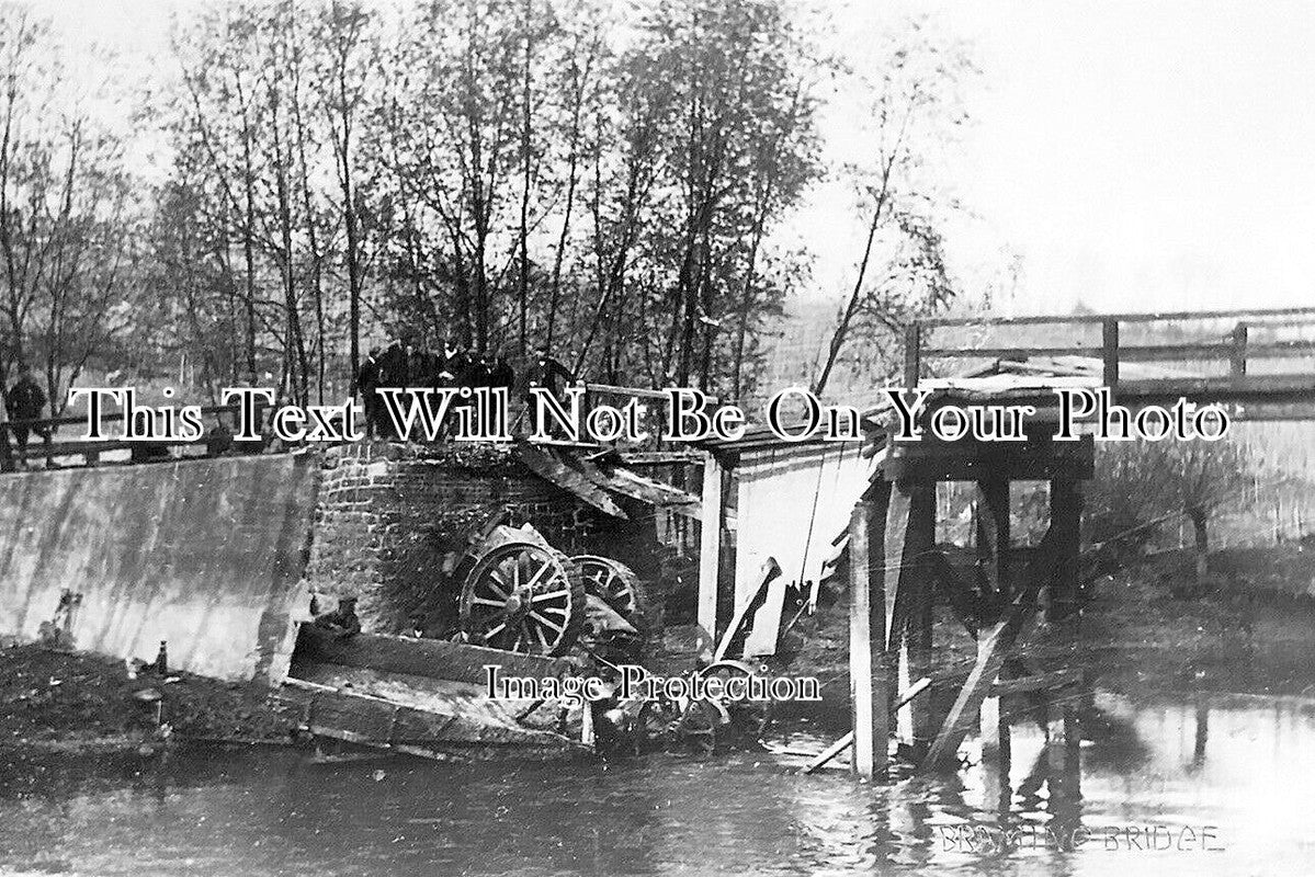 KE 6427 - Barming Bridge Collapse, Steam Traction Engine, Kent c1916