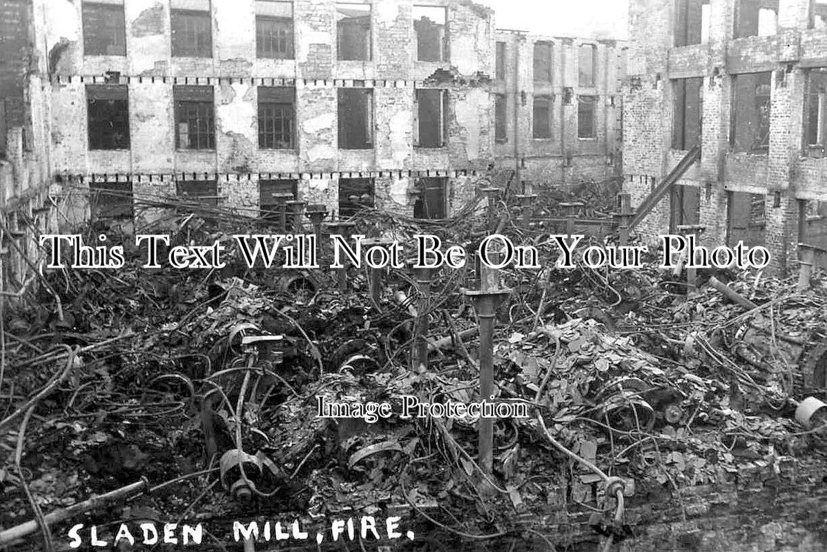 LA 7414 - Sladen Mill Fire, Littleborough, Lancashire c1926