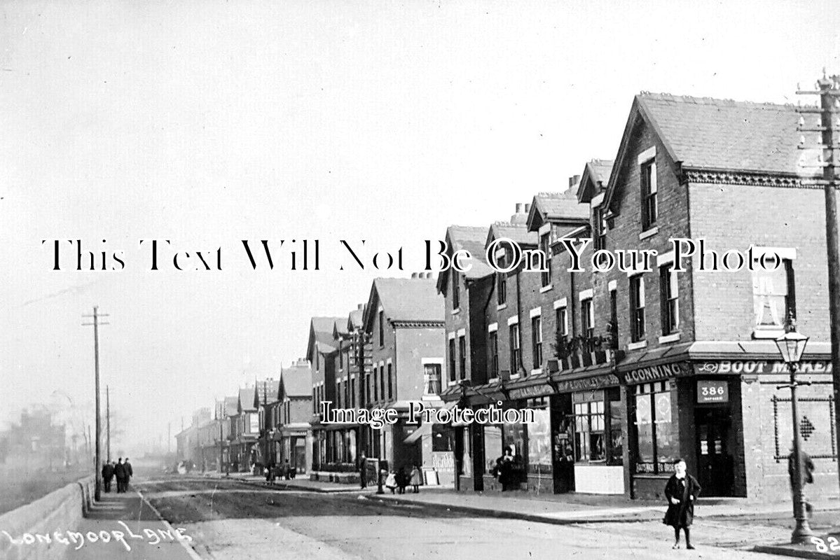 LA 7492 - Longmoor Lane, Liverpool, Lancashire c1908