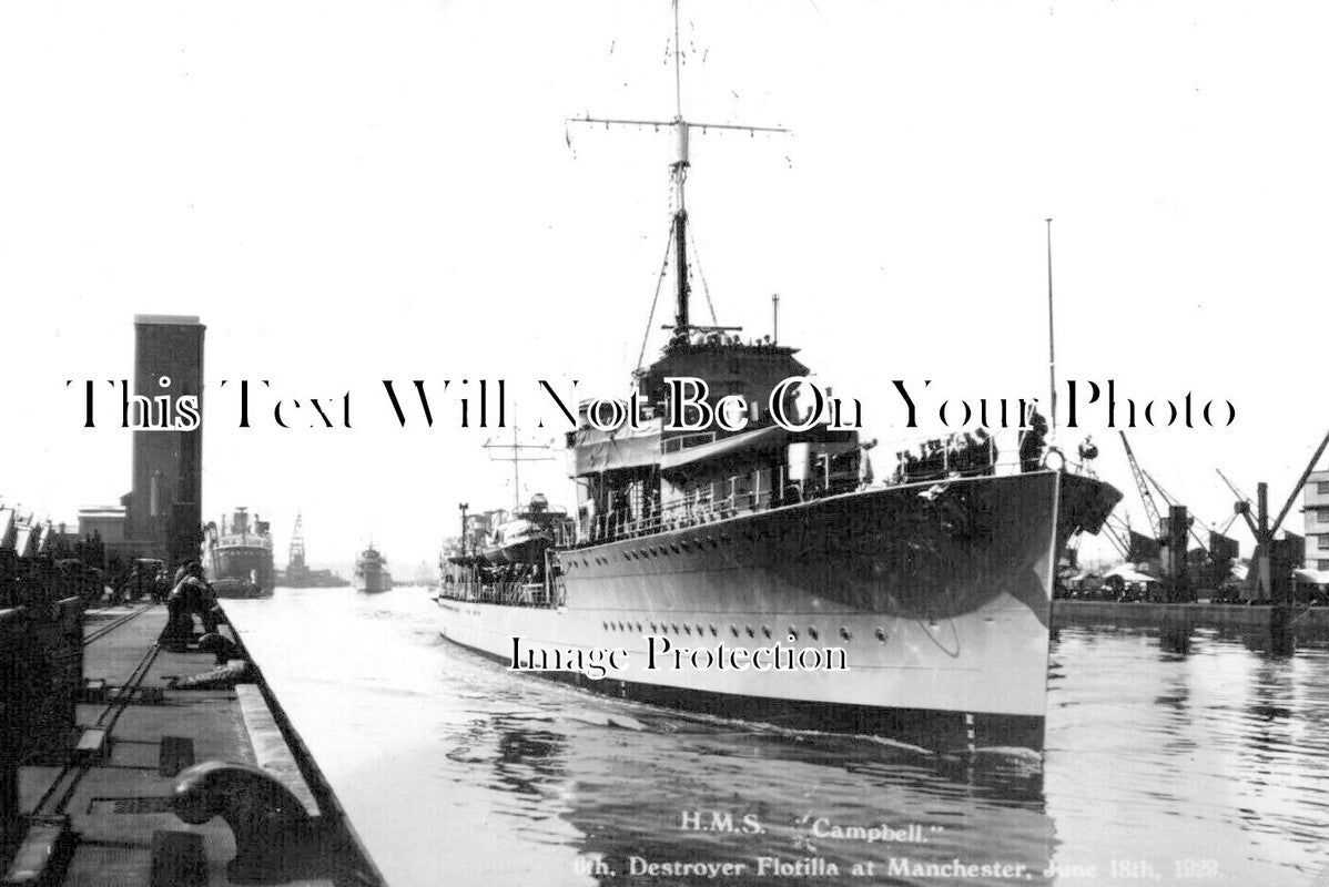 LA 7513 - HMS Campbell, Manchester Ship Canal, Lancashire 1929
