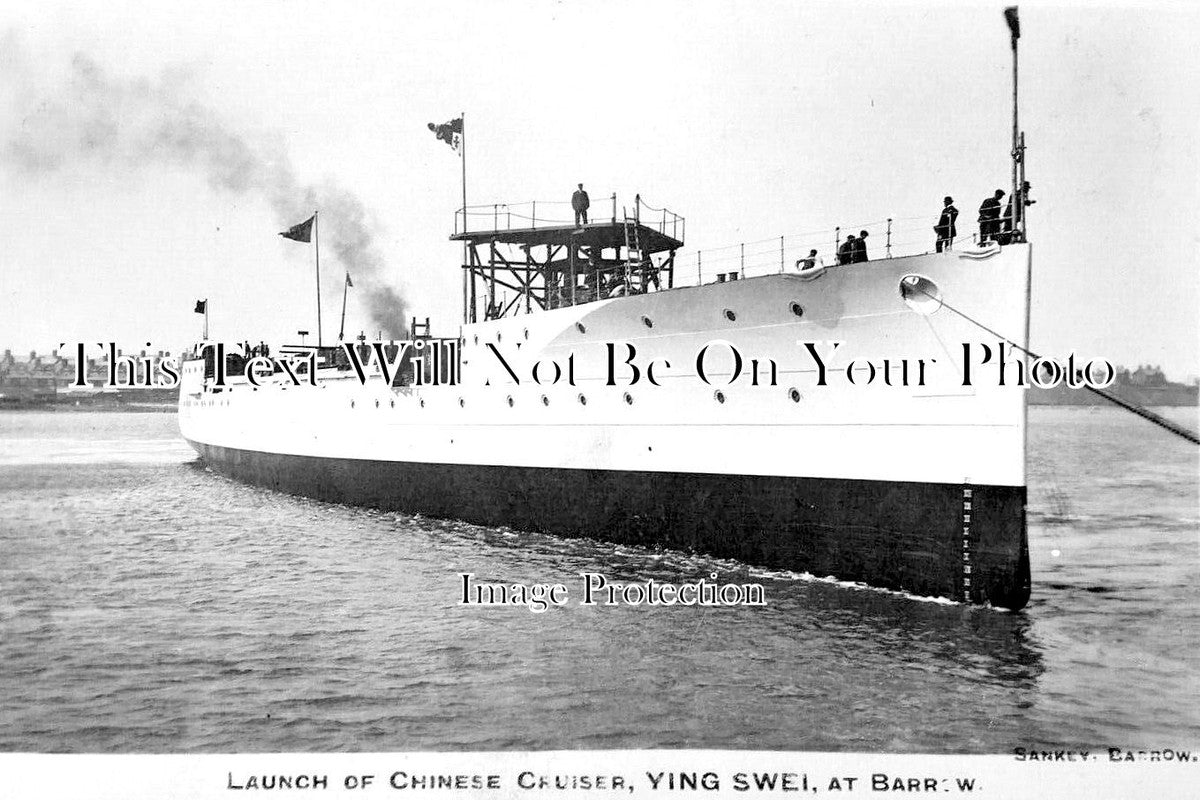 LA 7517 - Launch Of Chinese Crusier Ying Swei, Barrow, Lancashire