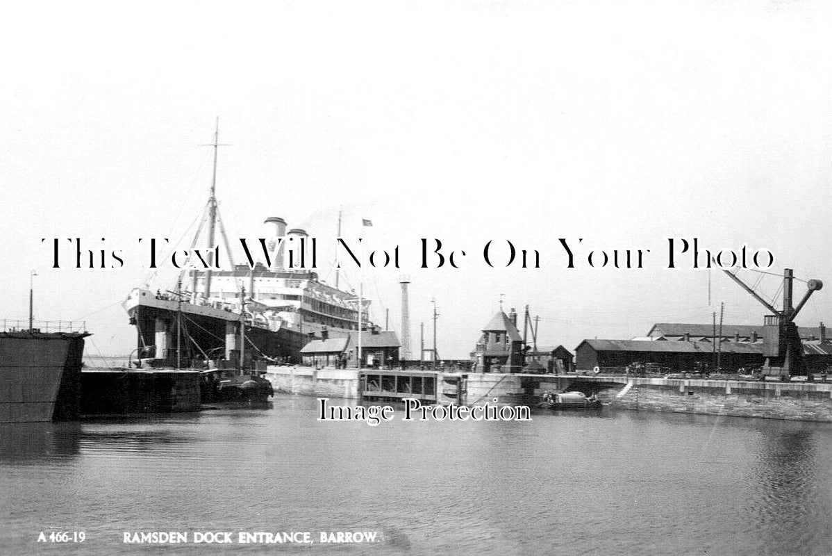 LA 7526 - Ramsden Dock Entrance, Barrow In Furness, Lancashire