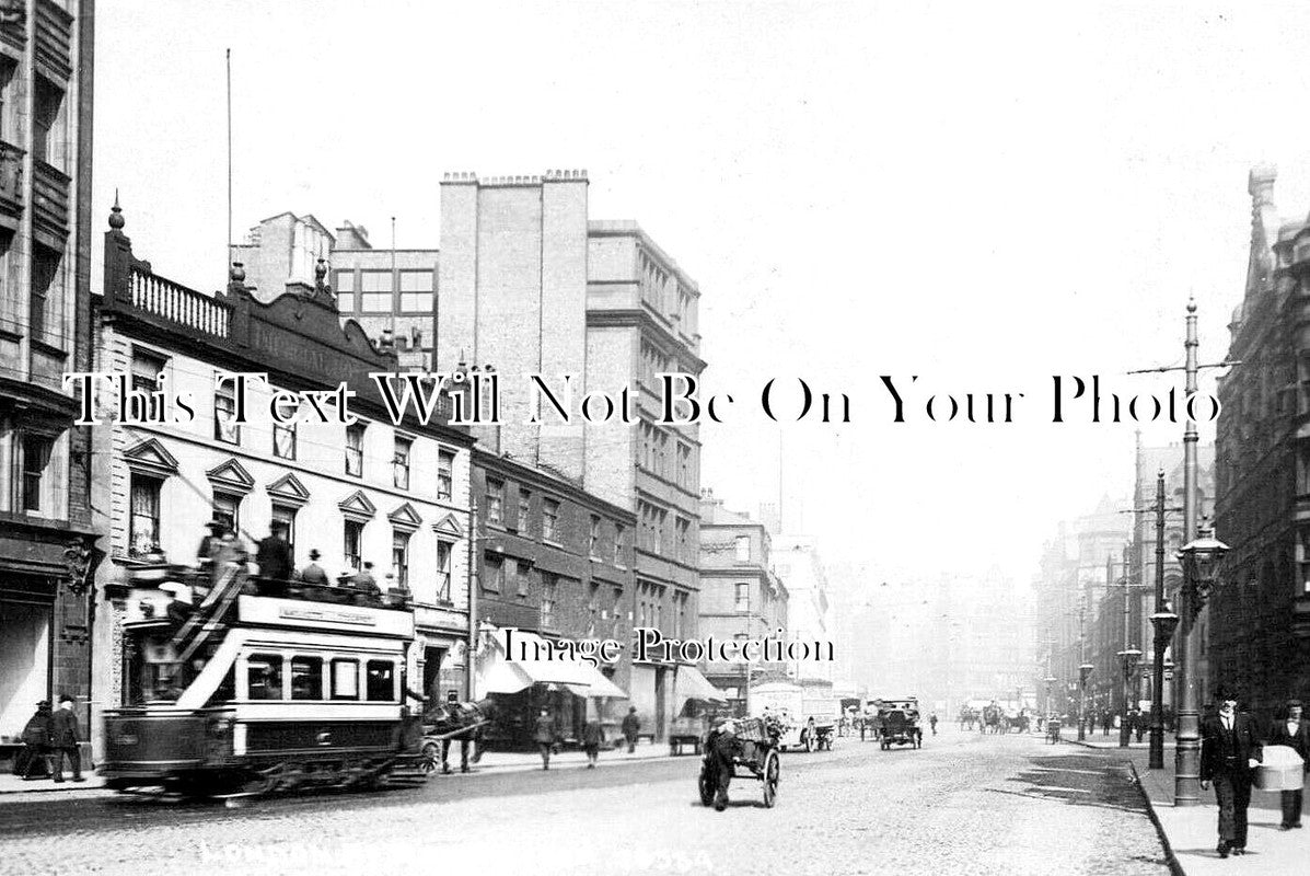 LA 7543 - Tram Car On London Road, Manchester, Lancashire