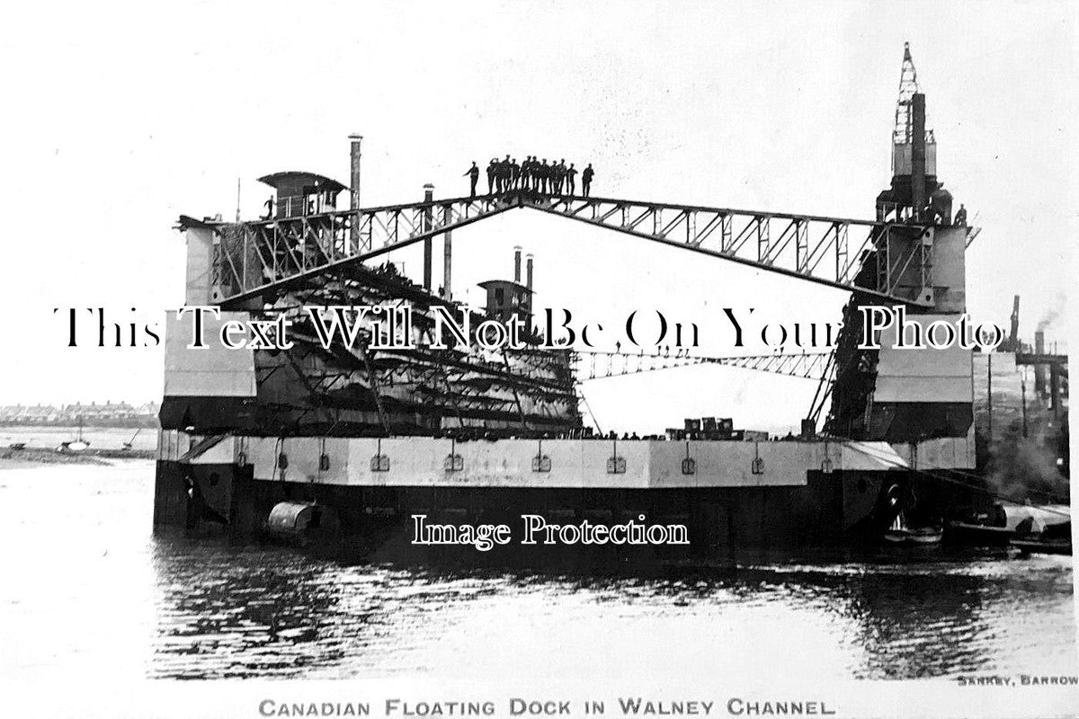 LA 7553 - Canadian Floating Dock, Walney Channel, Barrow, Lancashire