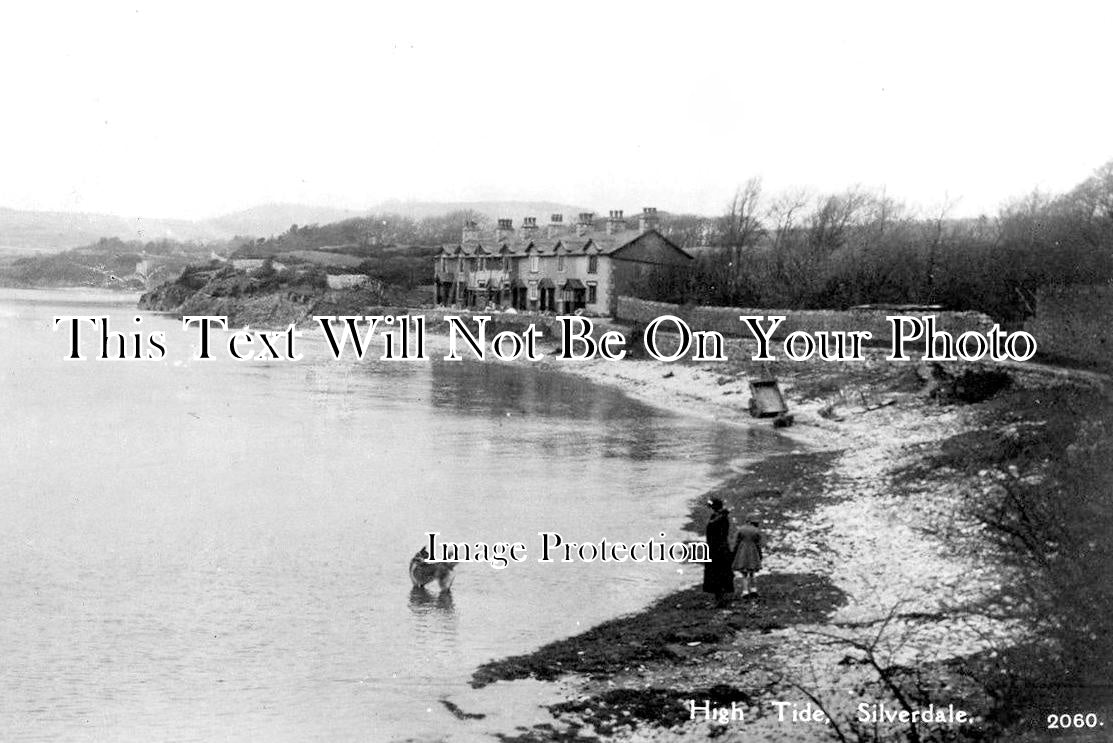 LA 7606 - High Tide, Silverdale, Lancashire c1950
