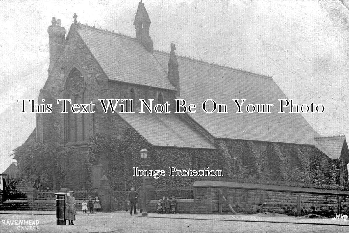 LA 7609 - Ravenhead Church, St Helens, Liverpool, Lancashire c1908