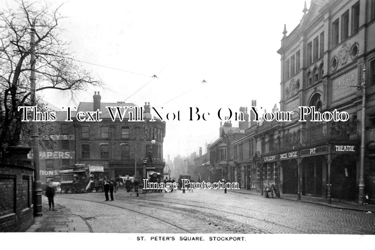 LA 7620 - St Peters Square, Stockport, Lancashire c1907