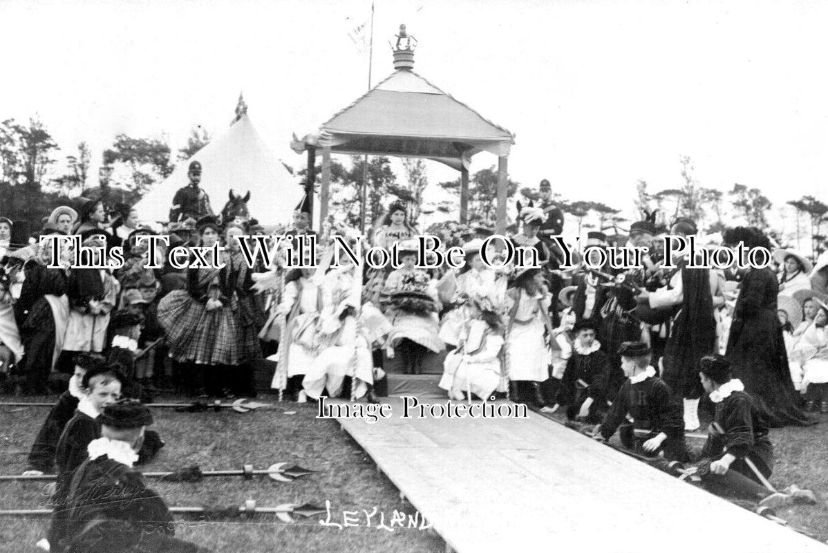 LA 7667 - Leyland May Festival, Crowning May Queen, Lancashire 1905