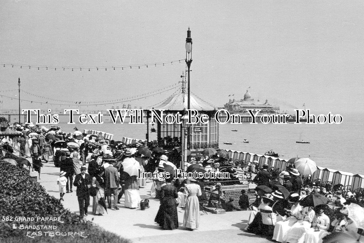 SX 6068 - The Grand Parade & Bandstand, Eastbourne, Sussex