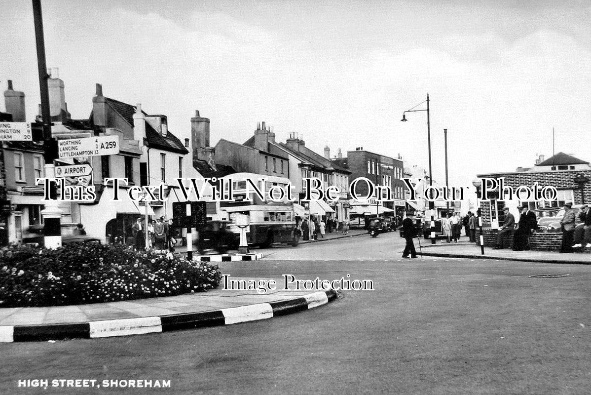 SX 6182 - High Street, Shoreham, Sussex c1960