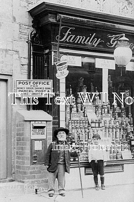 WI 1912 - Little John Outside Crooks Shop, Melksham, Wiltshire