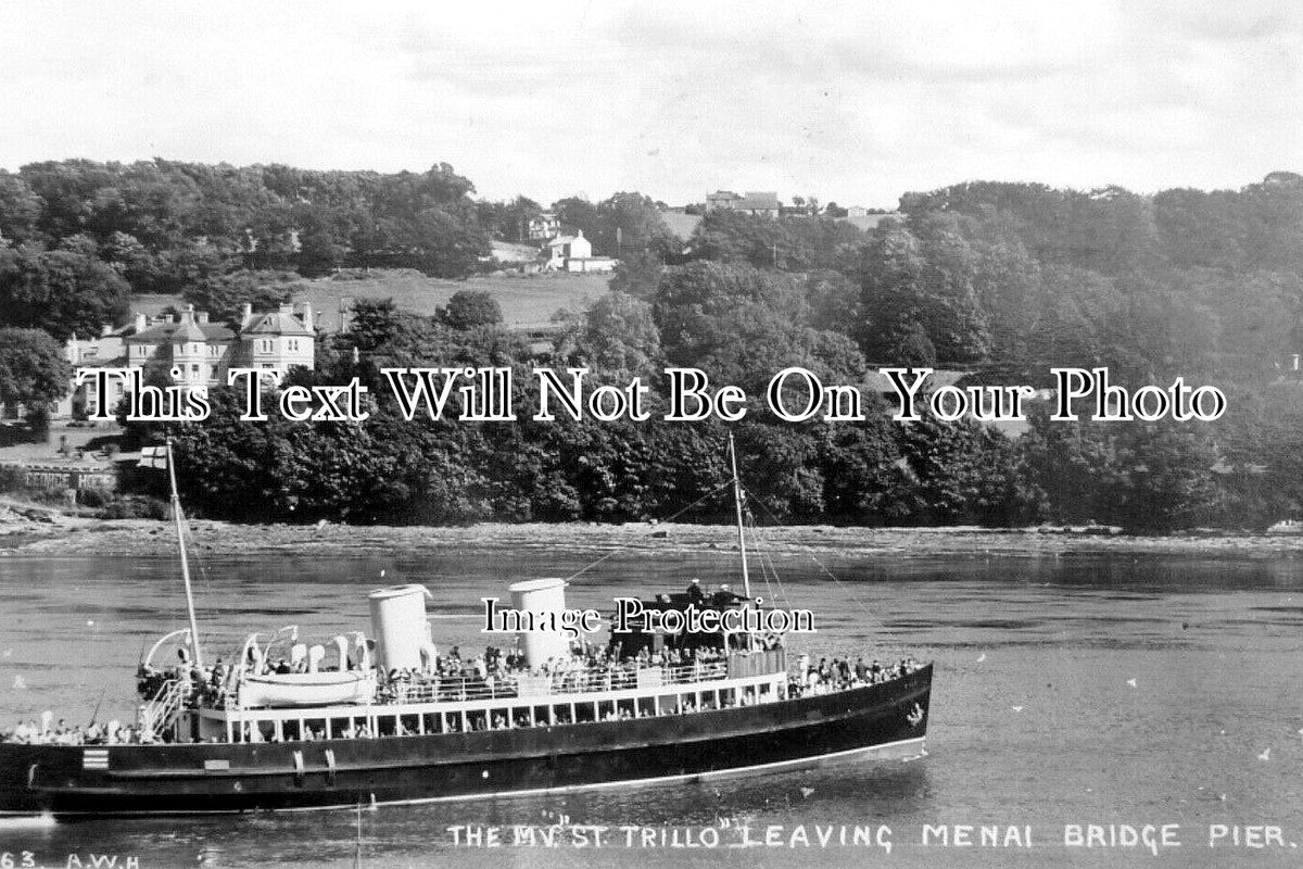 WL 3220 - The MV St Trillo Leaving Menai Bridge Pier, Wales
