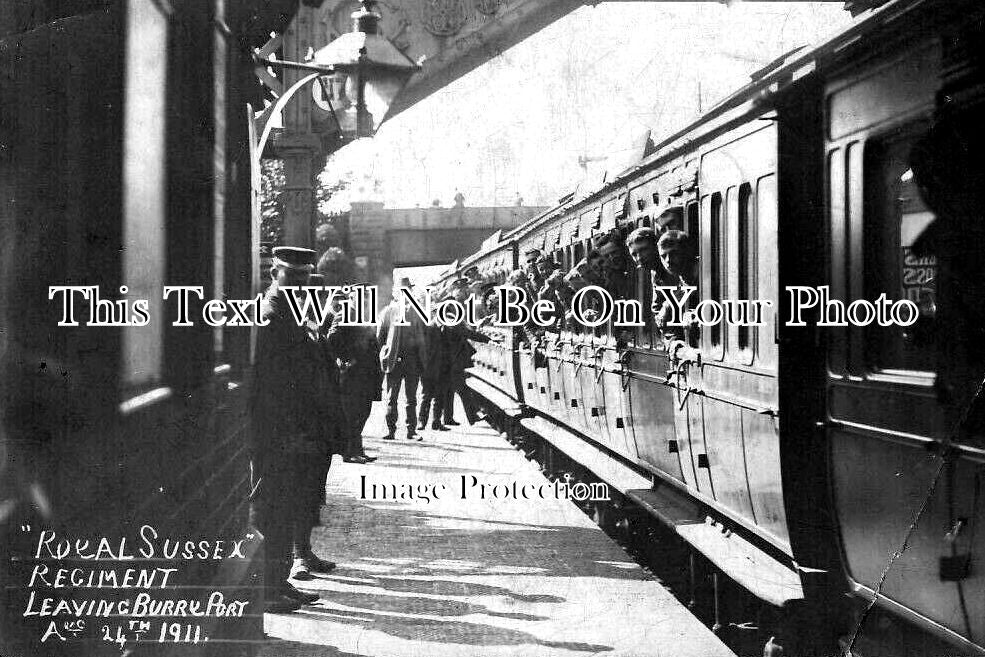 WL 3443 - Royal Sussex Regiment Leaving Burry Port, Wales 1911