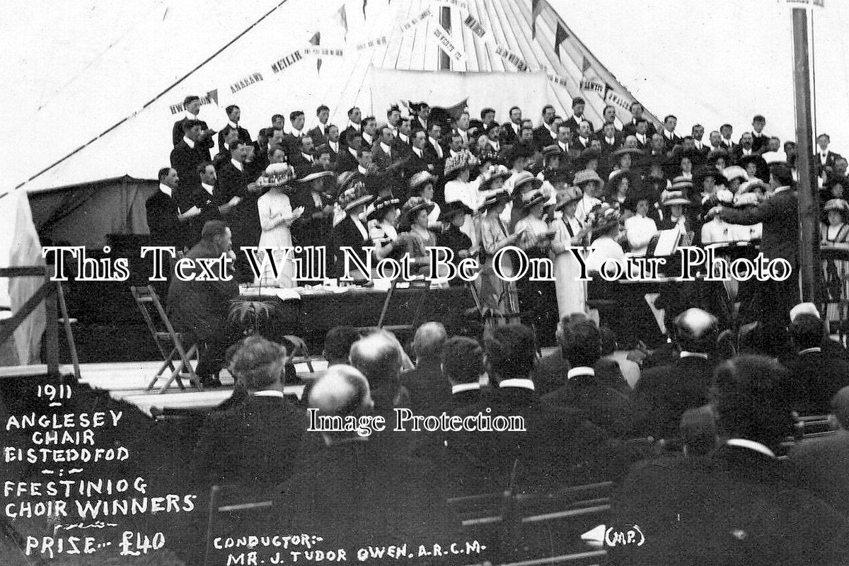 WL 3491 - Anglesey Chair, Eisteddfod, Ffestiniog Choir Winners, Wales