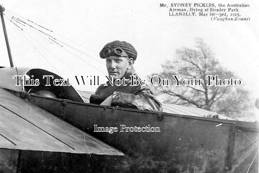 WL 3493 - Sydney Pickels Aviator At Stradey Park, Llanelly, Wales 1913