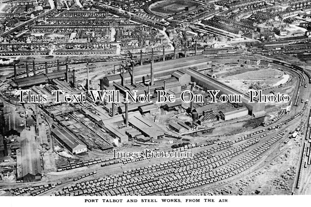 WL 3526 - Port Talbot & Steel Works From The Air, Wales