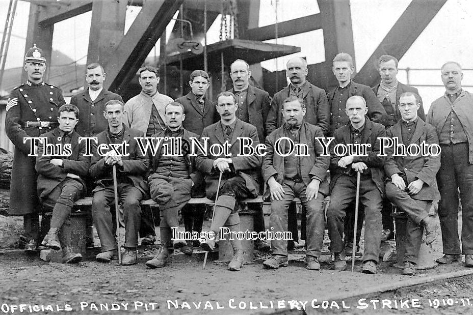 WL 3534 - Officials At Pandy Pit Naval Colliery Coal Strike, Wales 1910