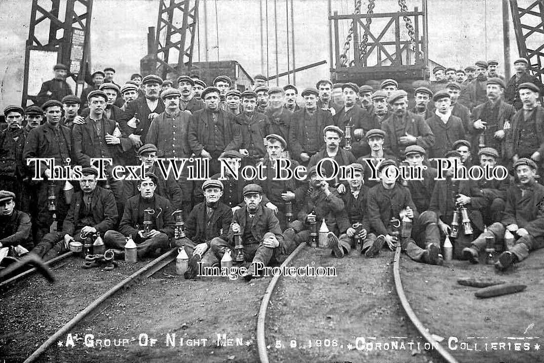 WL 3568 - Night Men At Coronation Collieries, Cwmfelinfach, Wales 1908
