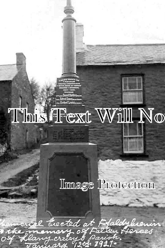 WL 3606 - Ffaldybrenin WW1 War Memorial, Wales 1921
