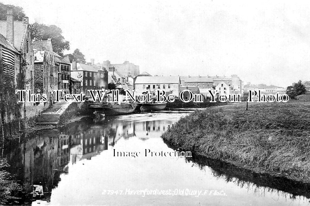WL 3629 - The Old Quay, Haverfordwest, Wales c1906