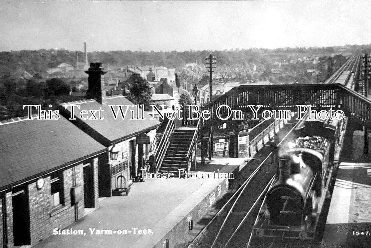 YO 13734 - Yarm On Tees Railway Station, Yorkshire c1913