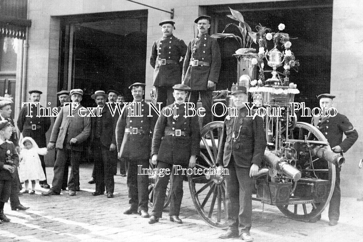 YO 13790 - Bingley Fire Brigade and Engine Pump, Bradford, Yorkshire