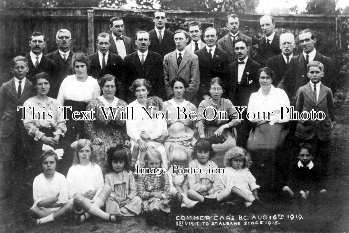 BF 157 - Commer Car's Visit St Albans, Bedfordshire 1919