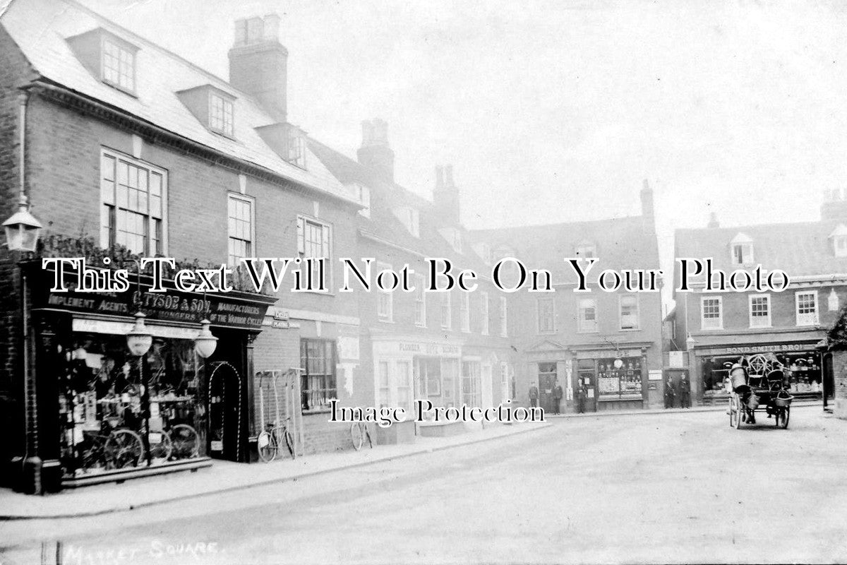 BF 55 - Market Square, Potton, Bedfordshire c1905 - Tysoe & Son - Ironmongers