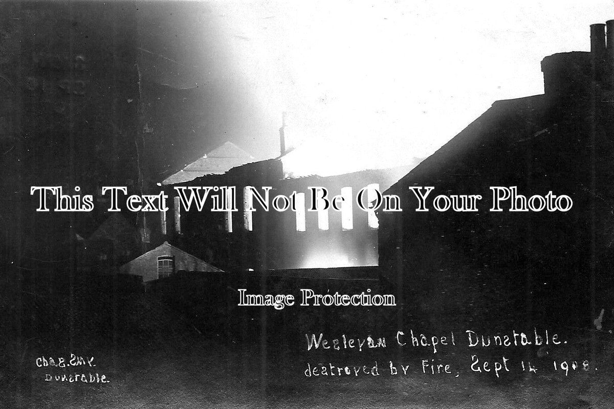 BF 644 - Dunstable Wesleyan Chapel Destroyed By Fire, Bedfordshire 1908