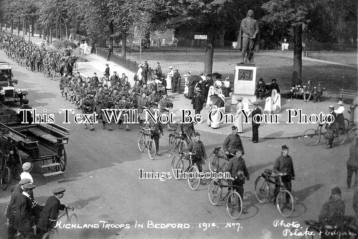 BF 648 - Highland Troops In Bedford, Bedfordshire 1914 WW1