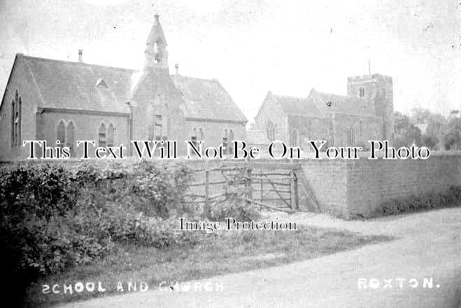 BF 870 - Roxton School & Church, Bedfordshire c1907