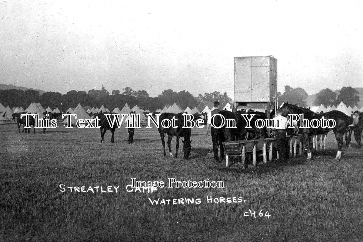 BK 1213 - Watering Horses, Streatley Camp, Berkshire