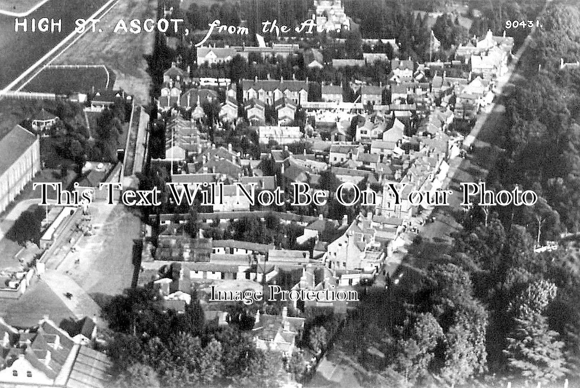 BK 1390 - Ascot High Street From The Air, Berkshire
