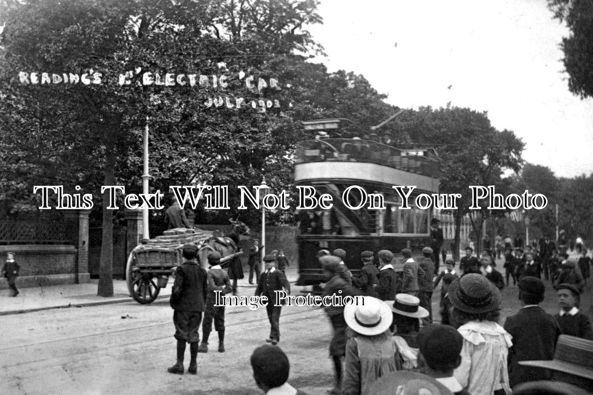 BK 1526 - Readings First Electric Car, Berkshire 1903