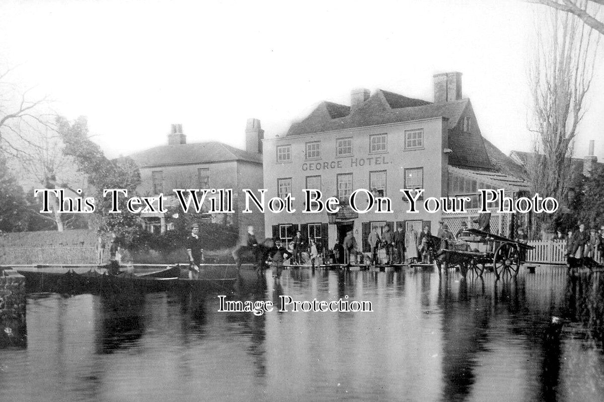 BK 1619 - Pangbourne Floods & The George Hotel, Berkshire 1904
