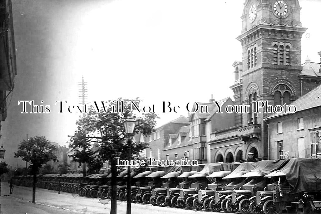 BK 1724 - WW1 Army Military Lorries, Hungerford Town Hall, Berkshire