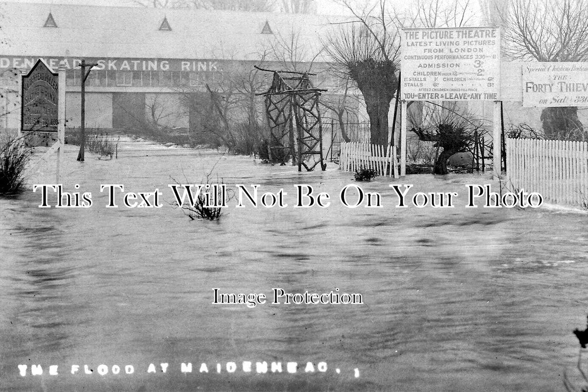 BK 2545 - Flood At Maidenhead Skating Rink, Berkshire