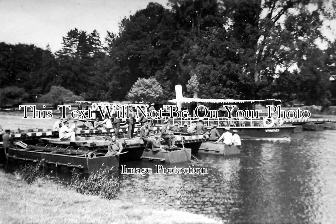 BK 257 - Soldiers Pontoon Bridge, Pangbourne, Berkshire c1924