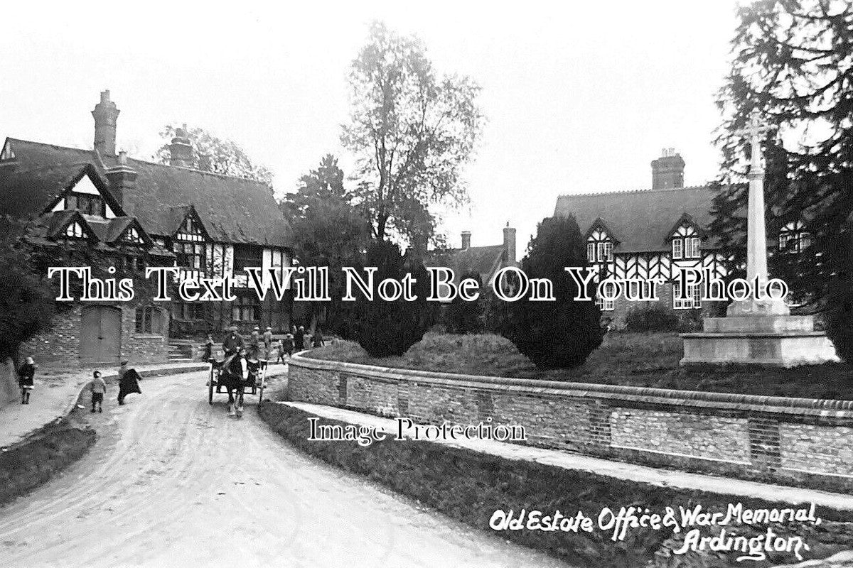 BK 2594 - Old Estate Office & War Memorial, Ardington, Berkshire