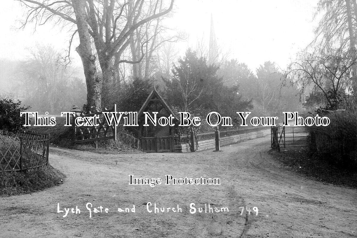 BK 2676 - Lych Gate & Church, Sulham, Berkshire c1909