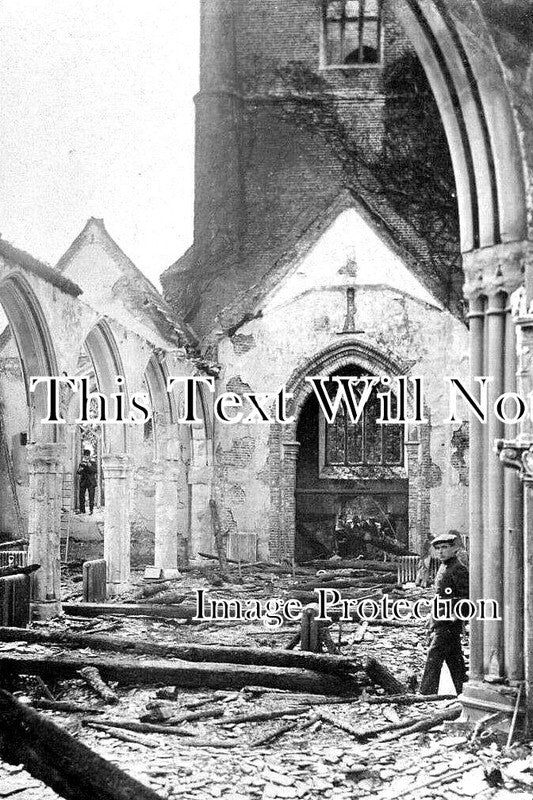 BK 2690 - Wargrave Church After The Fire, Berkshire c1914